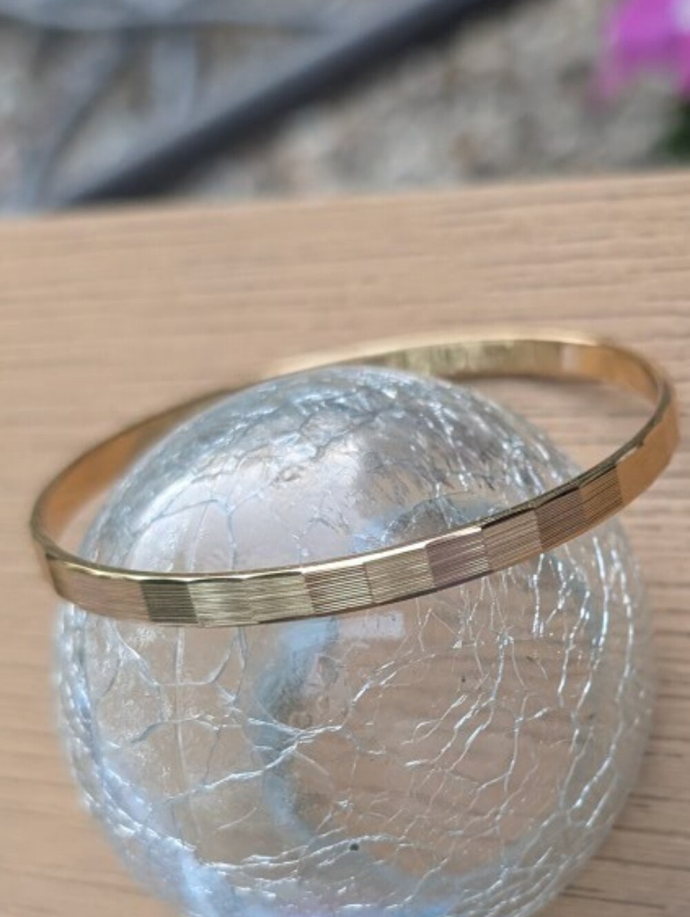Vintage Monet Brushed Gold Bangle Bracelet